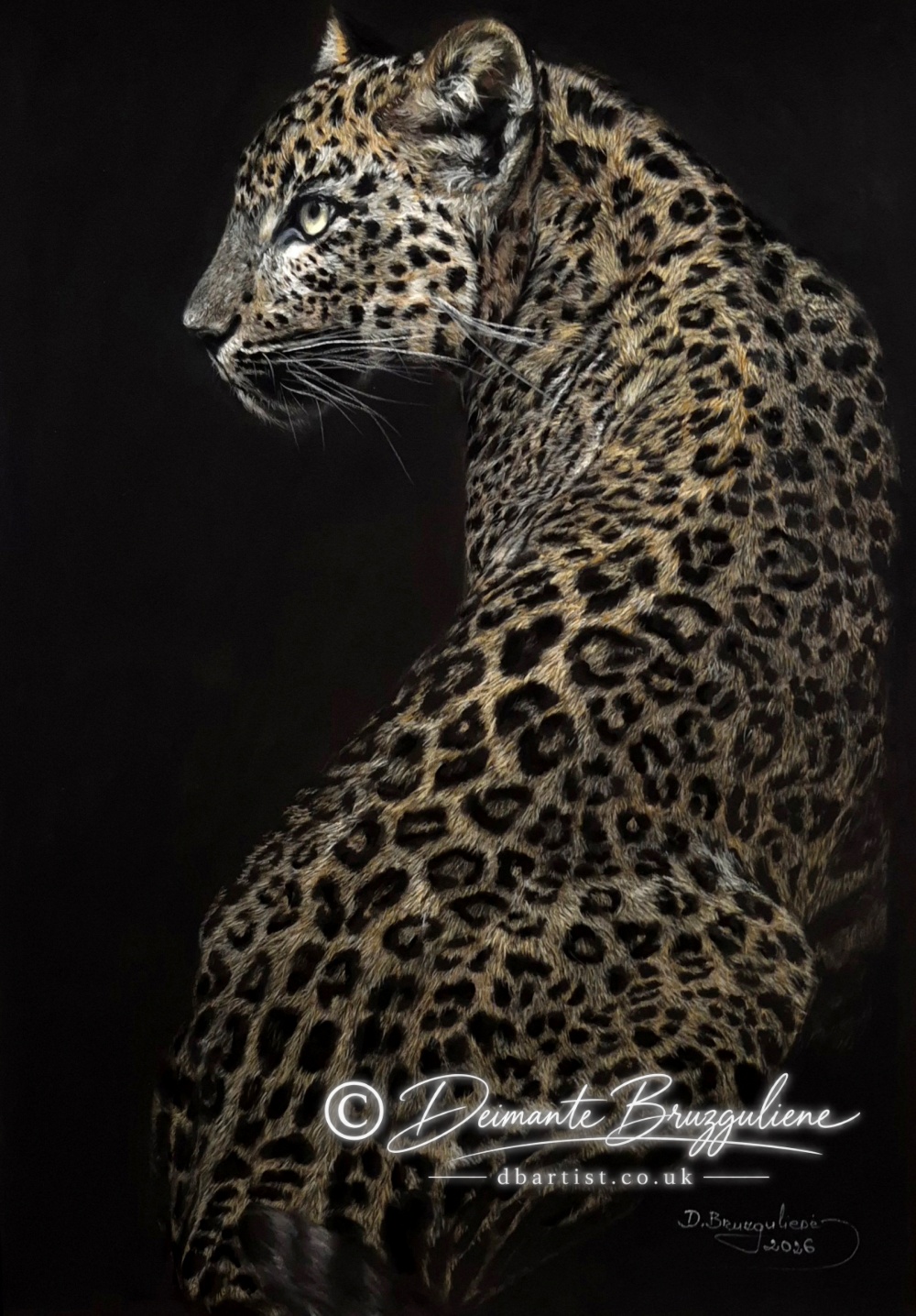 Silent Majesty by Deimante Bruzguliene, Soft pastel on Pastelmat